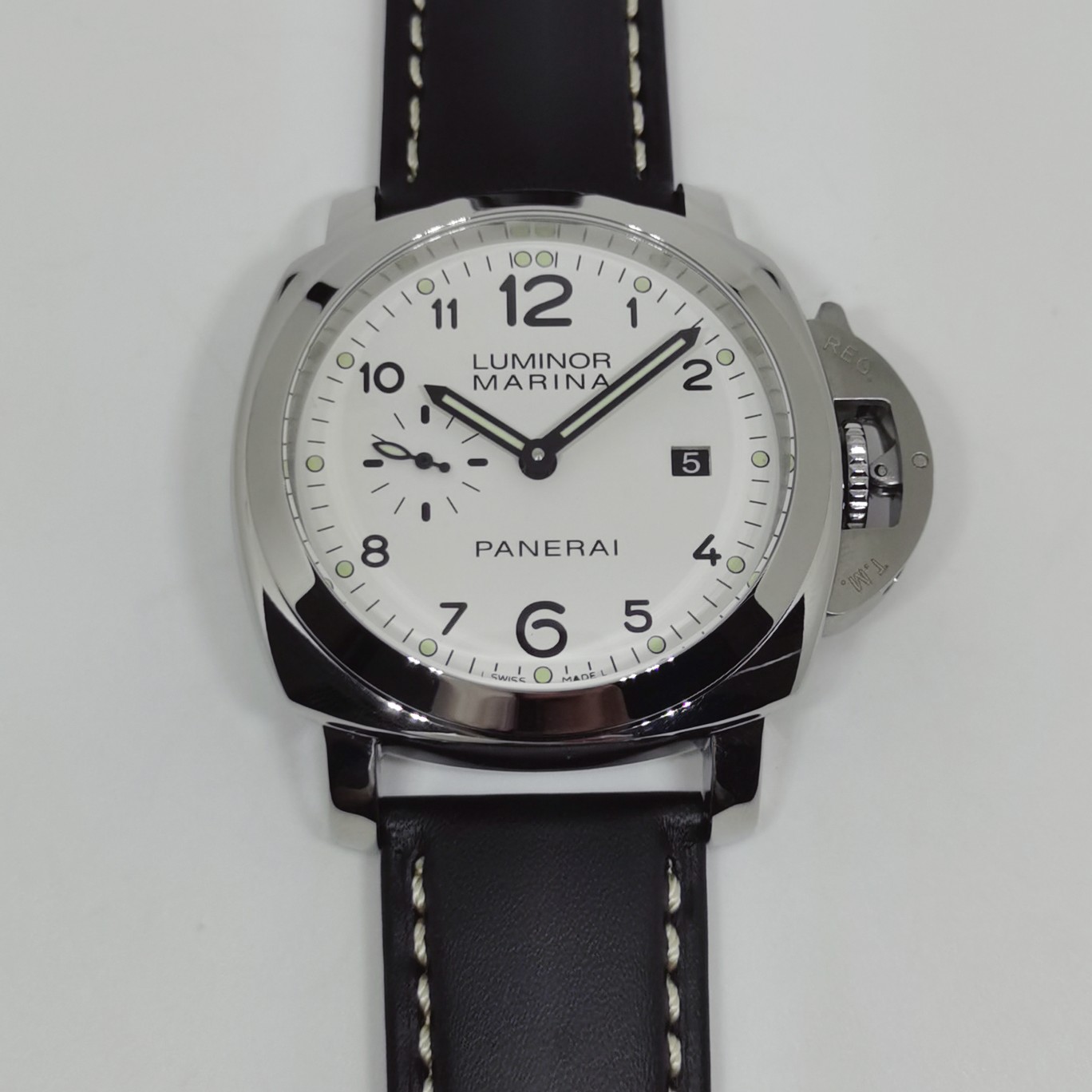 沛納海Panerai精品男士機械表 型號PAM00499 LUMINOR 1950系列 直徑44mm 厚度15mm