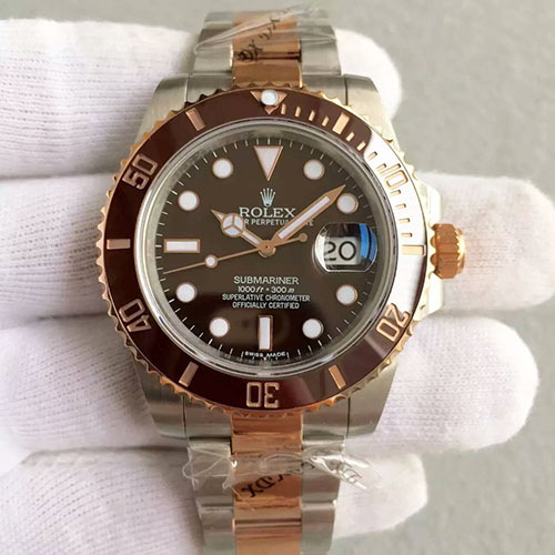 勞力士 Rolex V6版SUB水鬼 咖陶咖面 包18K玫瑰金 搭載2836機芯