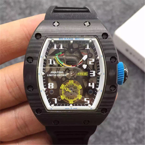 新款Richard Mille理查德米勒 RM036鍛造碳 鏤空機械男表-RM理查德·米勒