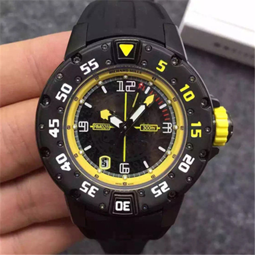 高仿壹比壹 Richard Mille 理查德·米勒RM028 個性大表盤 機械男士手表 黃色-RM理查德·米勒