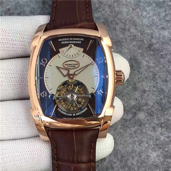 超A复刻机械表，一比一帕瑪強尼 TOURBILLON系列 PF011254.01腕表，玫瑰金表壳不脱色，咖啡色表盘，瑞士真陀飛輪机心，大飞轮，高級做工手表-帕瑪強尼PARMIGIANI