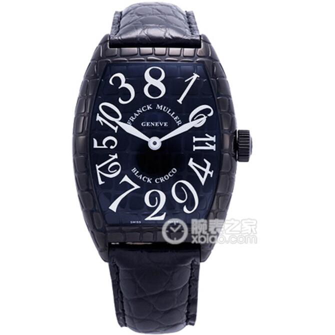 新款法蘭克穆勒一比一法穆兰BLACK CROCO系列8880 CH BLK CRO腕表，自动机械，39.6 * 55.4毫米，男士，镀黑色PVD处理-法蘭克穆勒FRANCK MULLER