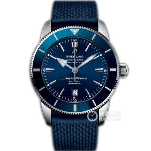 超A精仿breitling潜水手錶，高仿一比一百年靈超級海洋文化，陶瓷圈超越N厂，密封底盖更乱真，深藍色表面，休闲又时尚，GF良心之作，真品开模，师父都难分真伪-百年靈Breilting