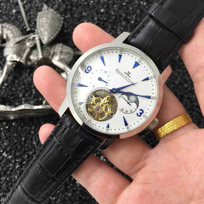 积家 日月星辰多功能机械机芯 316精钢壳 进口牛皮皮带