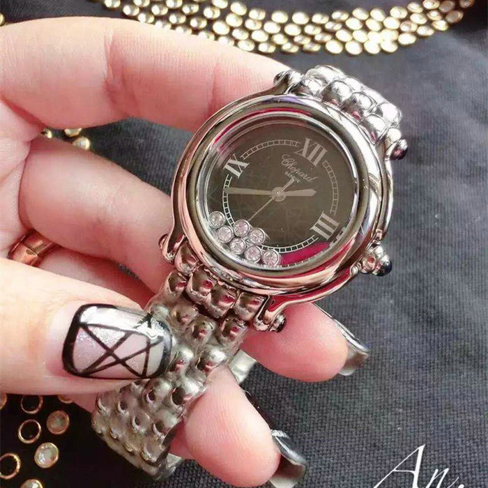 萧邦Chopard方圆形全钢走珠系列瑞士石英机芯蓝宝石玻璃镜面